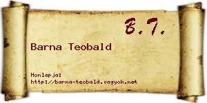 Barna Teobald névjegykártya